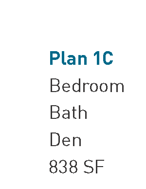 1 Bedroom Plan 1C